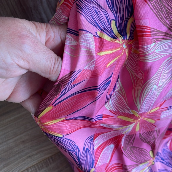 Lilly Pulitzer Silk Dress Women's 0 Floral Beach Coastal Vacation Tropical Artsy - Picture 4 of 9